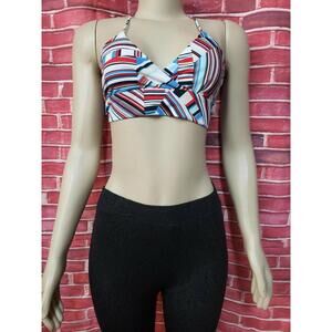 Dmbm Cottura Bralette Halter CroppedTop Striped Multicolor Women's One Size #CB3